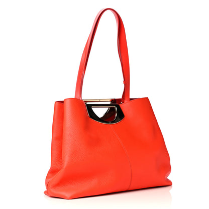 Christian Louboutin Grained Calfskin Passage Shopping Tote Orange 2 of 4