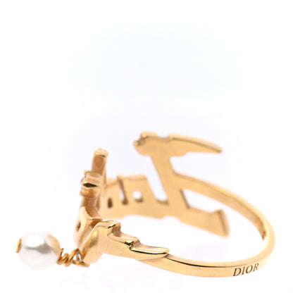 Christian Dior Metal Pearl J'Adior Ring 54 Gold 3 of 4