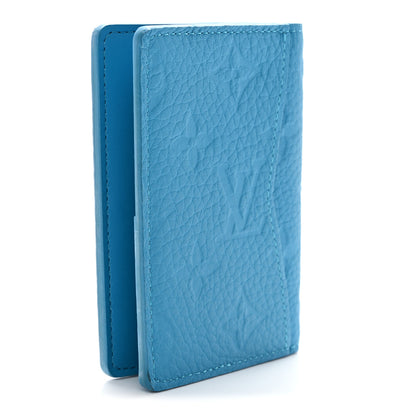 Louis Vuitton Taurillon Monogram Pocket Organizer Turquoise 3 of 8