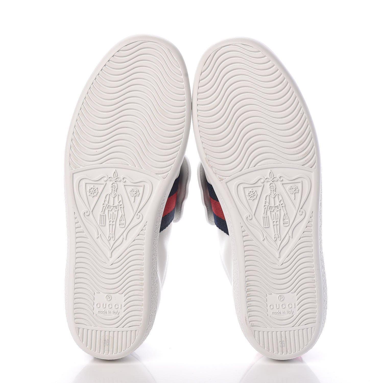 Gucci Calfskin Ayers Web Panther Embroidered Womens Ace Sneakers 36 White 5 of 10