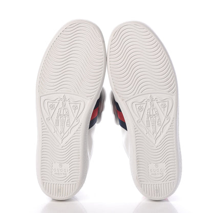 Gucci Calfskin Ayers Web Panther Embroidered Womens Ace Sneakers 36 White 5 of 10