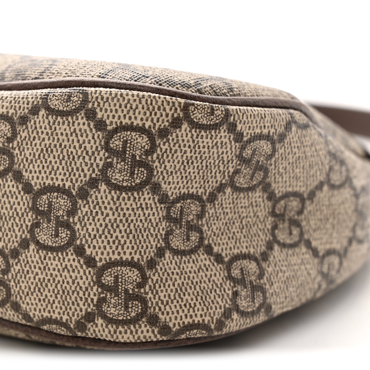 Gucci GG Supreme Monogram Textured Dollar Calfskin Small Ophidia Hobo Beige Ebony New Acero 10 of 11