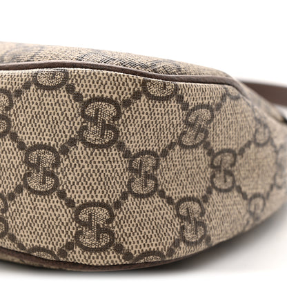 Gucci GG Supreme Monogram Textured Dollar Calfskin Small Ophidia Hobo Beige Ebony New Acero 10 of 11