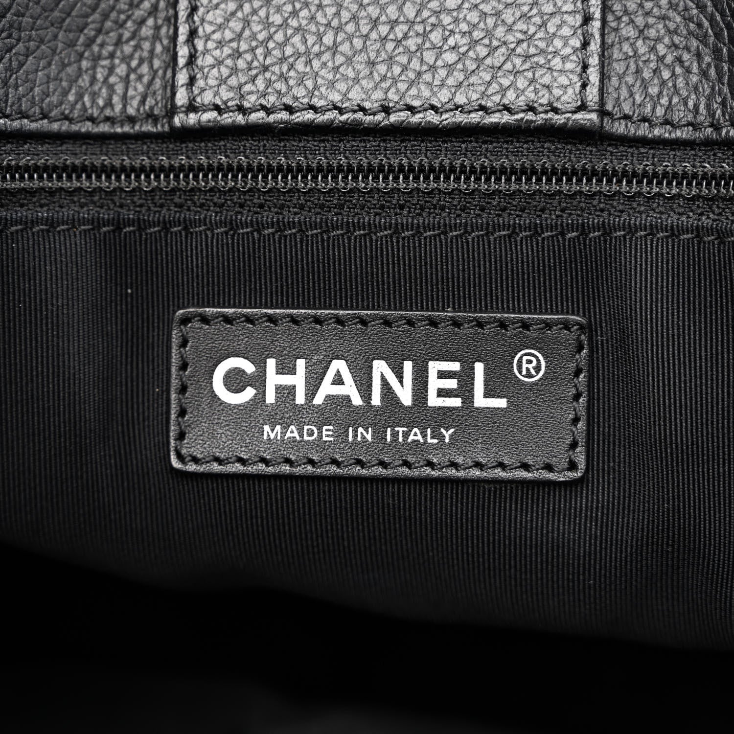 Chanel Calfskin Cerf Executive Shopper Tote Black 6 of 10