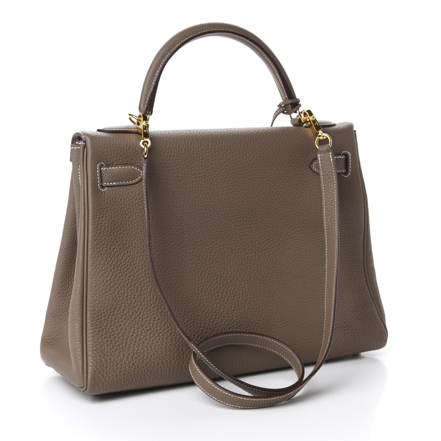 Hermes Togo Kelly Retourne 32 Etoupe 3 of 11