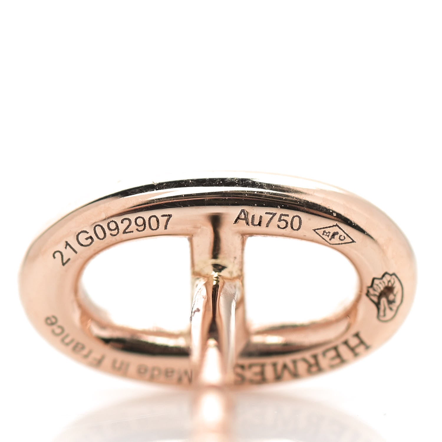 Hermes 18K Rose Gold TPM Farandole Stud Earrings 4 of 6