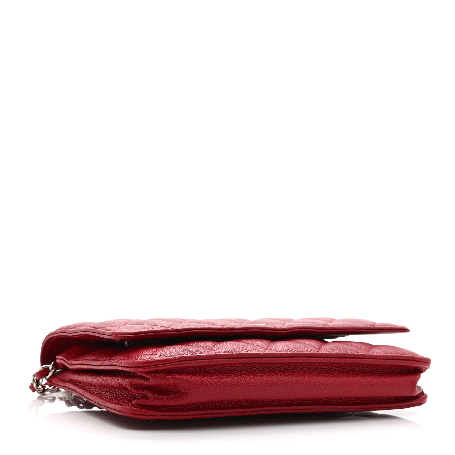 Chanel Caviar Quilted Wallet on Chain WOC Red 4 of 10