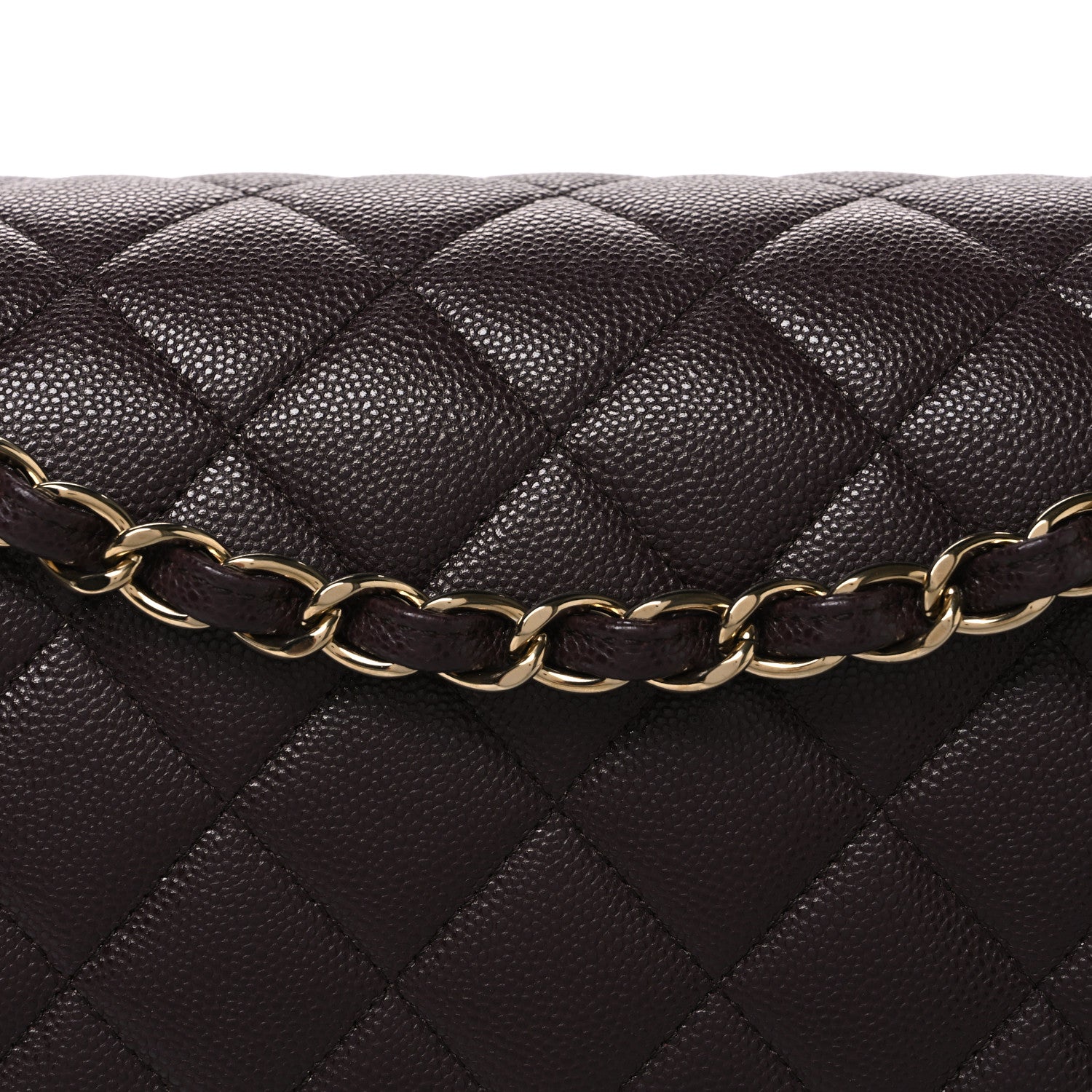 Chanel Caviar Quilted Jumbo Double Flap Dark Brown 8 of 10