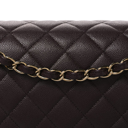 Chanel Caviar Quilted Jumbo Double Flap Dark Brown 8 of 10