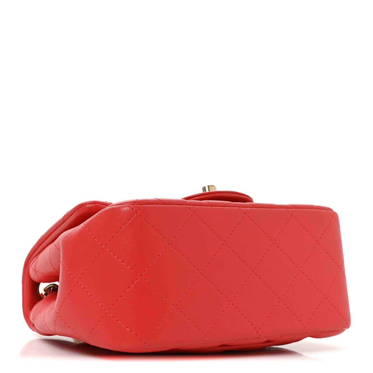 Chanel Lambskin Quilted Mini Square Flap Orange 4 of 10