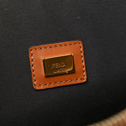 Fendi Vitello King Logo Embossed Medium Flat Pouch Cuoio 6 of 7