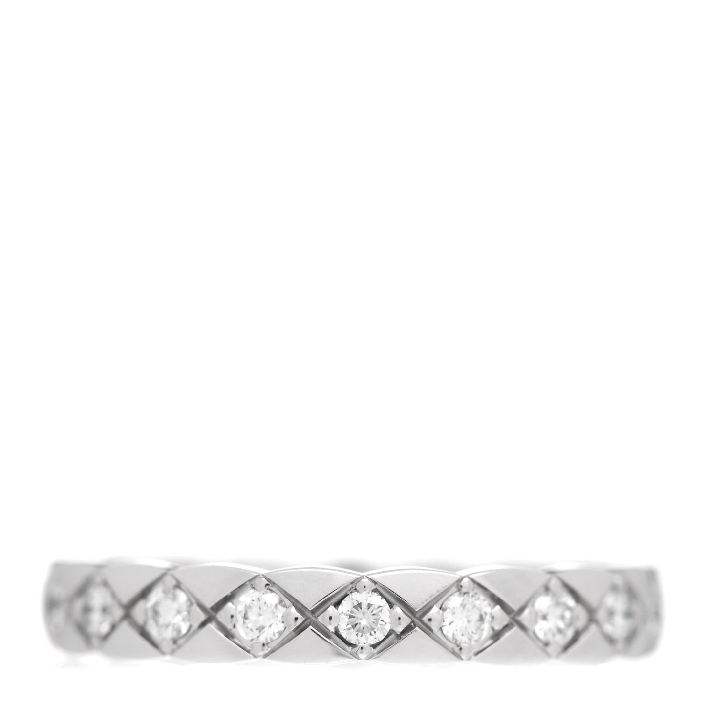 18K White Gold Diamond Mini Coco Crush Ring 54 6.75