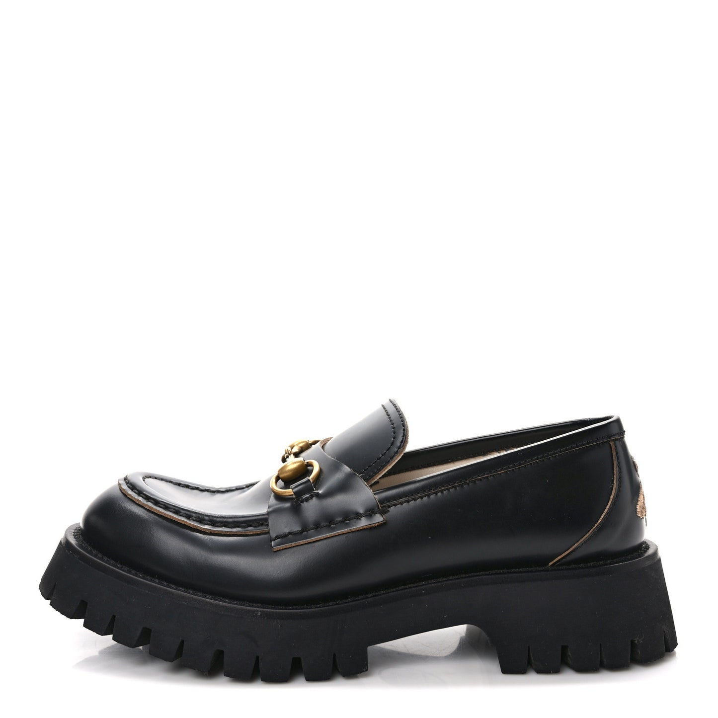 Cordovan Lux Womens Harald Horsebit 25mm Platform Loafers 39 Black