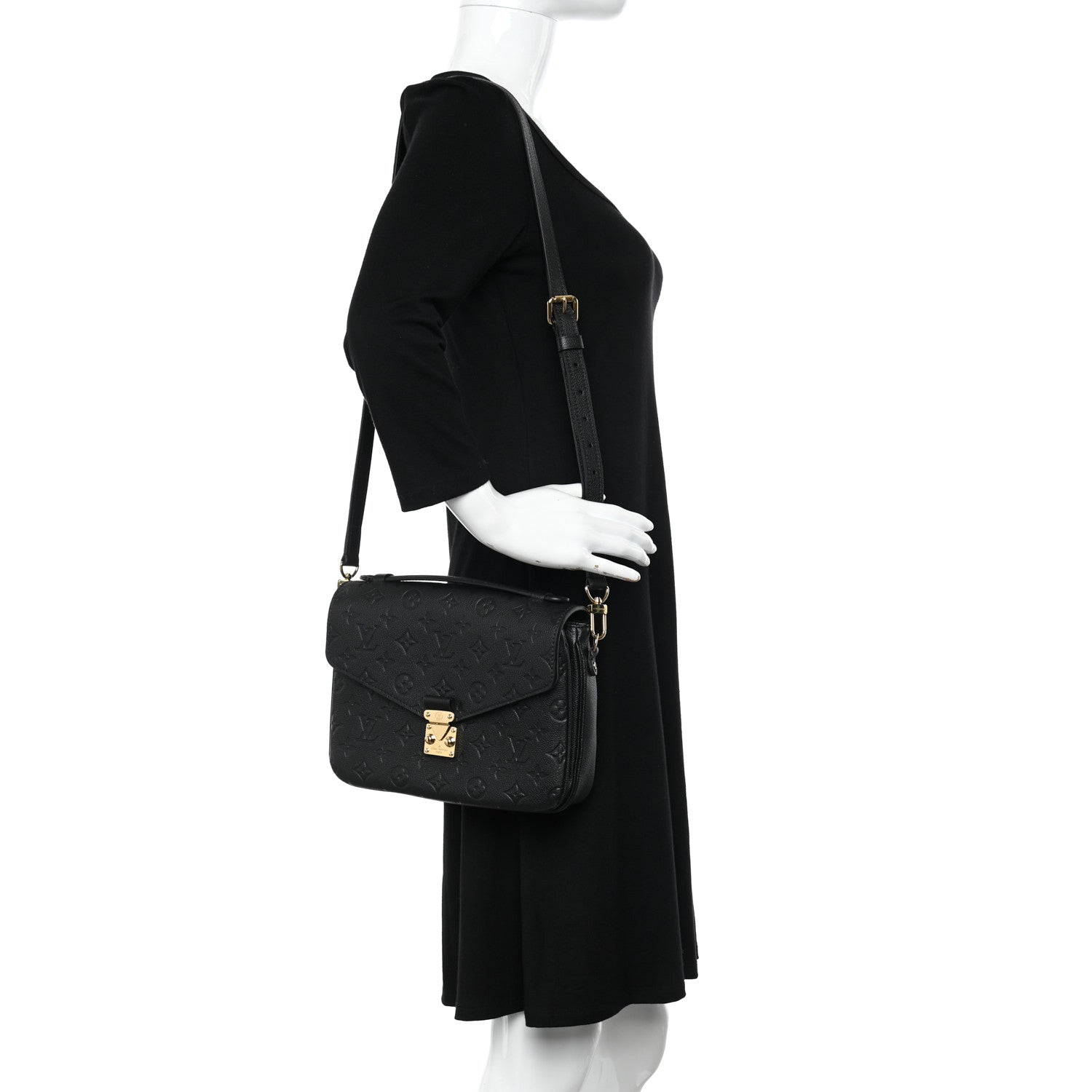 Louis Vuitton LOUIS VUITTON Empreinte Pochette Metis Black 2 of 9