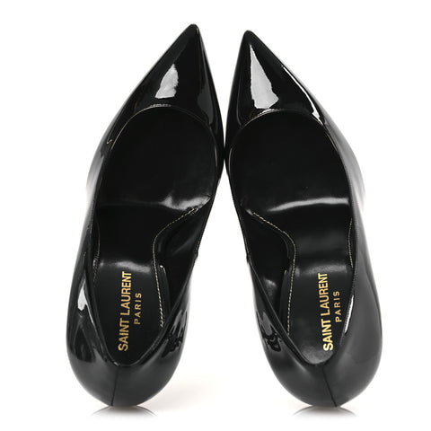 Patent Calfskin Opyum 110 Pumps 40 Black