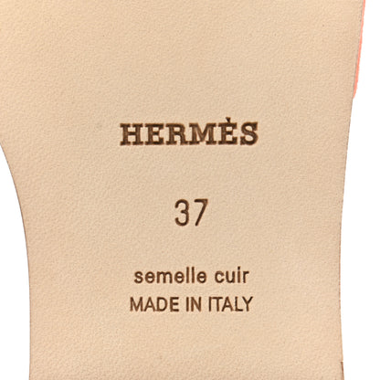 Hermes Suede Goatskin Oran Sandals 37 Rose Sorbet 6 of 10