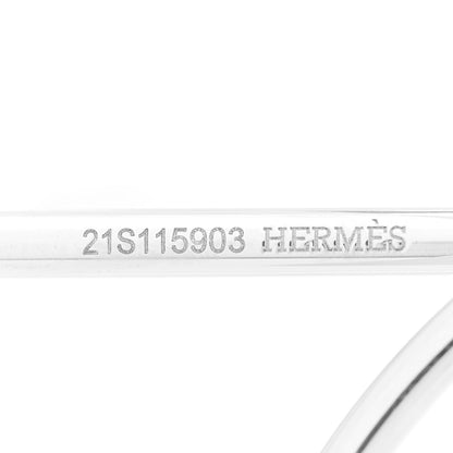 Hermes Sterling Silver MM Loop Earrings 4 of 5