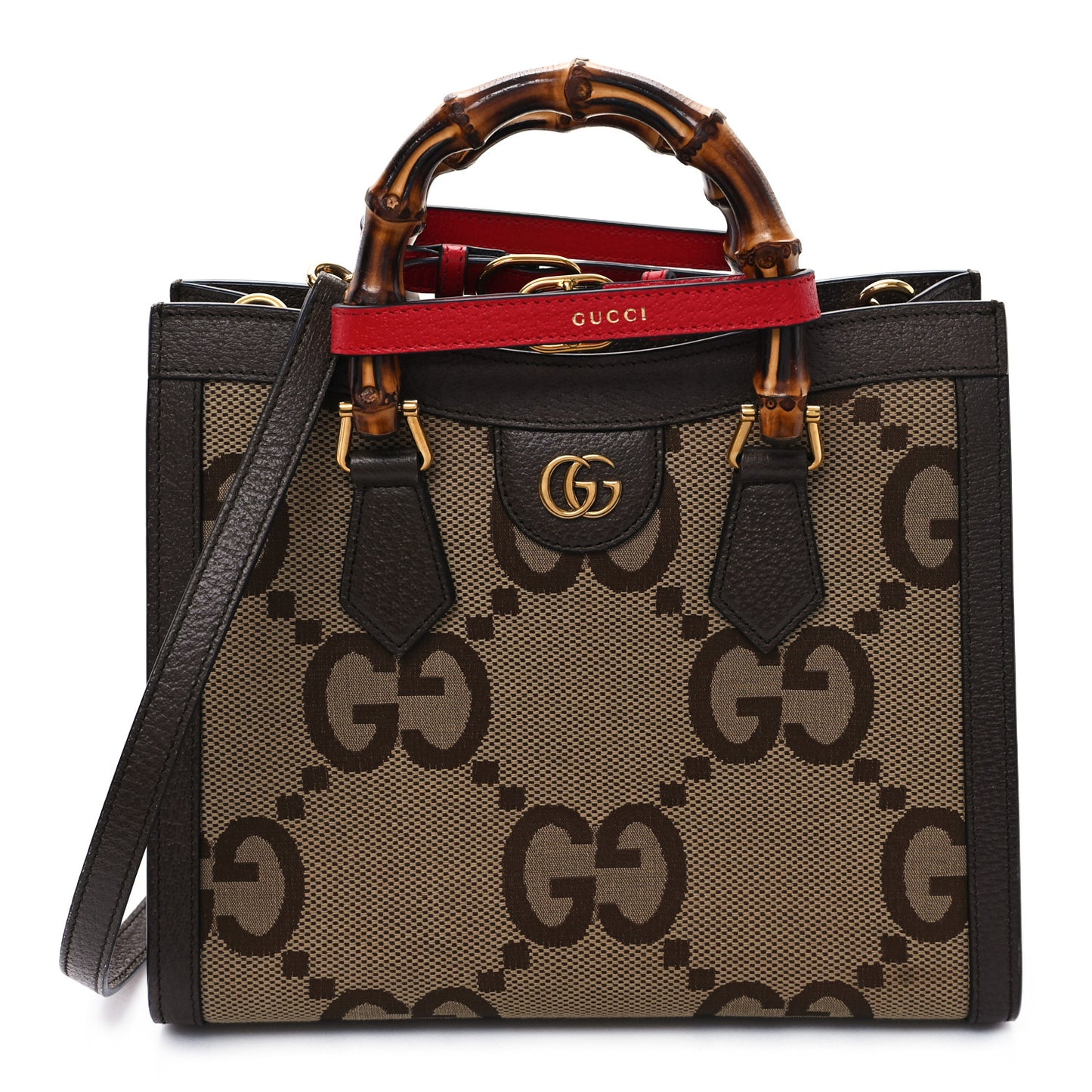 Monogram Jumbo GG Textured Dollar Calfskin Small Diana Tote Bag Camel Ebony New Acero Pomegranate Red