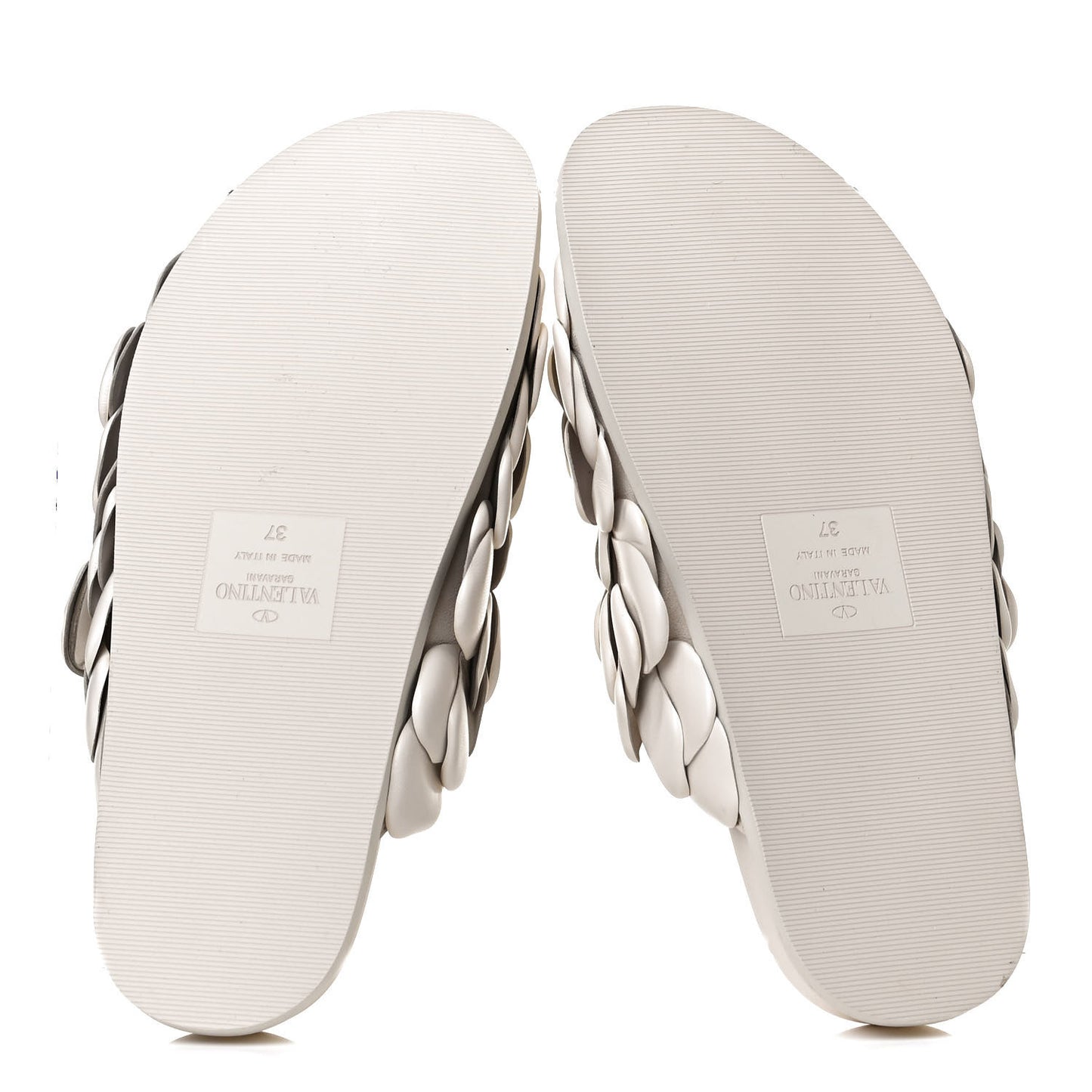 Kidskin Atelier 03 Rose Edition Double Buckle Slide Sandals 37 Avorio