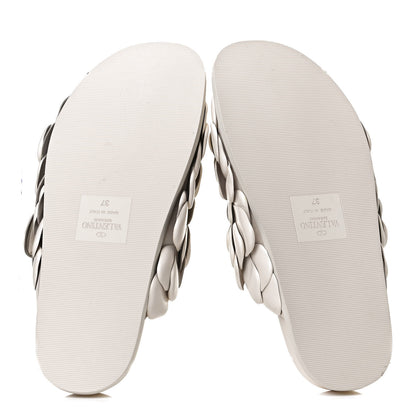 Valentino Garavani Kidskin Atelier 03 Rose Edition Double Buckle Slide Sandals 37 Avorio 7 of 11