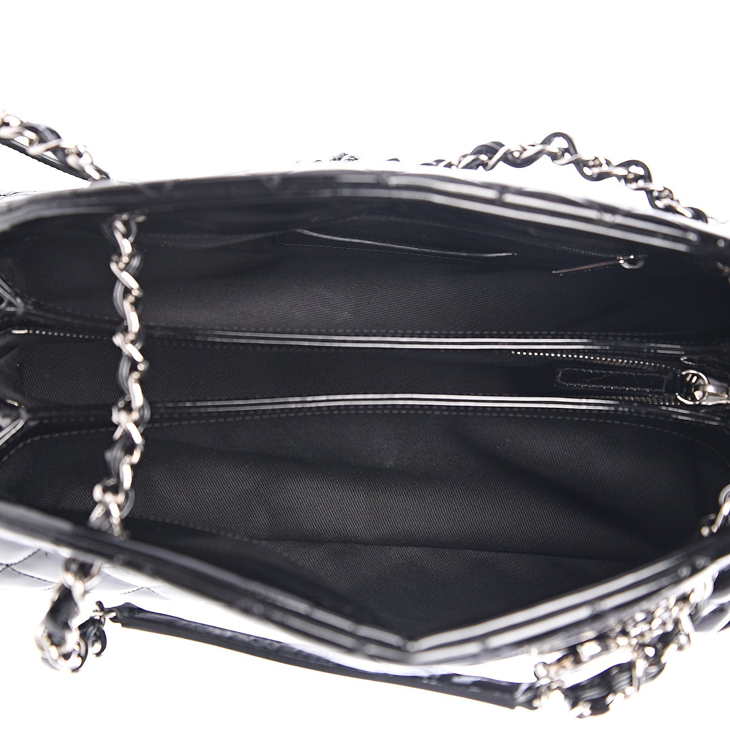 Chanel Patent Quilted Medium Just Mademoiselle Black 4 of 9