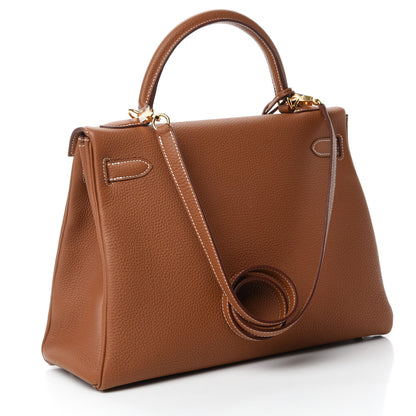 Hermes Togo Kelly Retourne 32 Gold 3 of 12