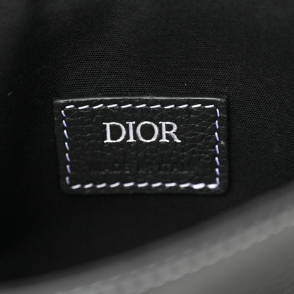 Christian Dior X KAWS Grained Calfskin Saddle Pouch Black 6 of 12