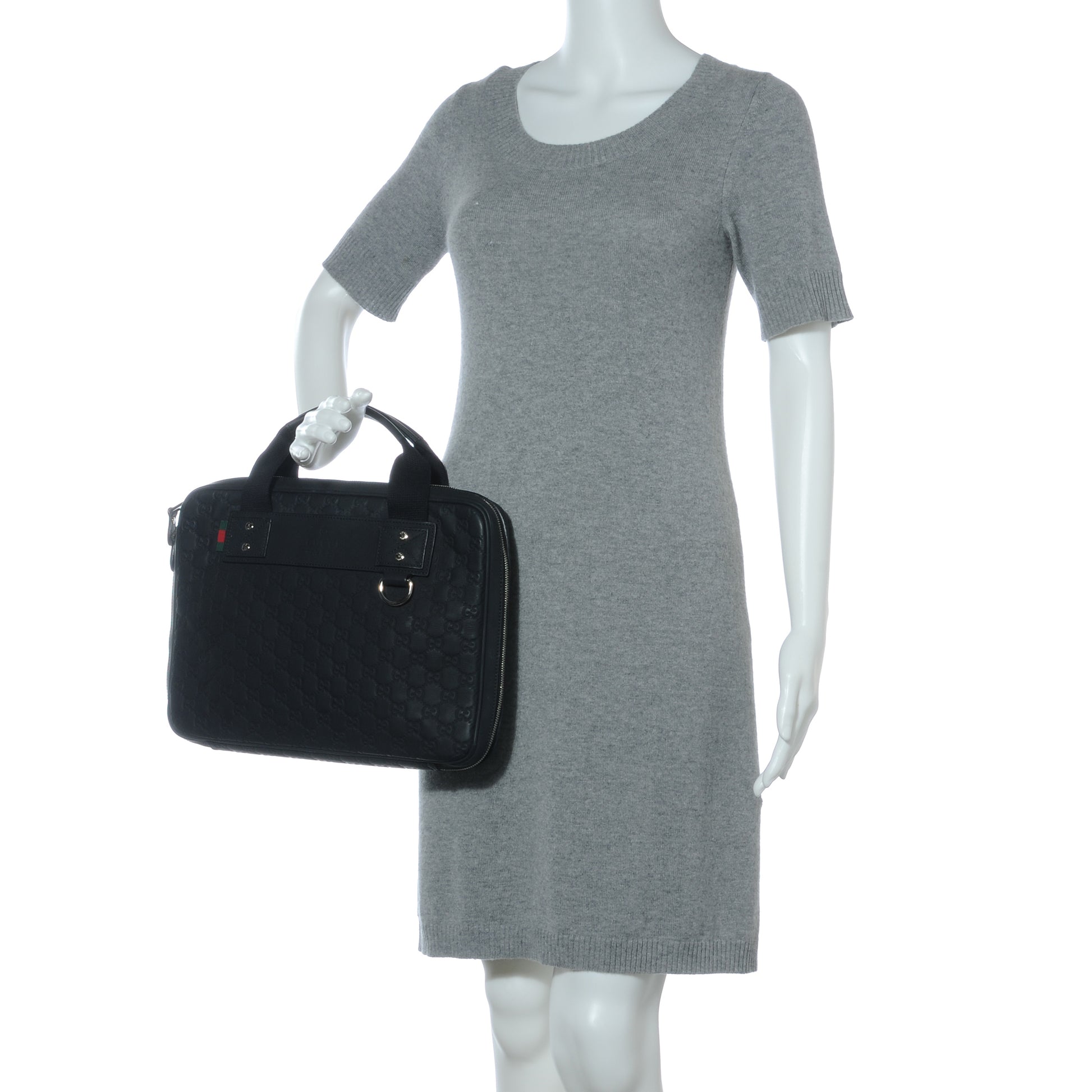 Gucci Rubber Guccissima Medium Computer Case Black 2 of 9