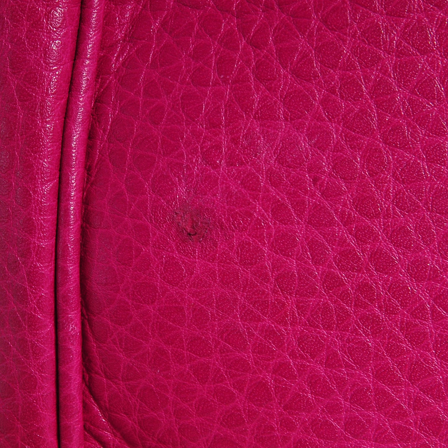 Pebbled Calfskin Medium Bamboo Shopper Tote Bright Bougainvillea