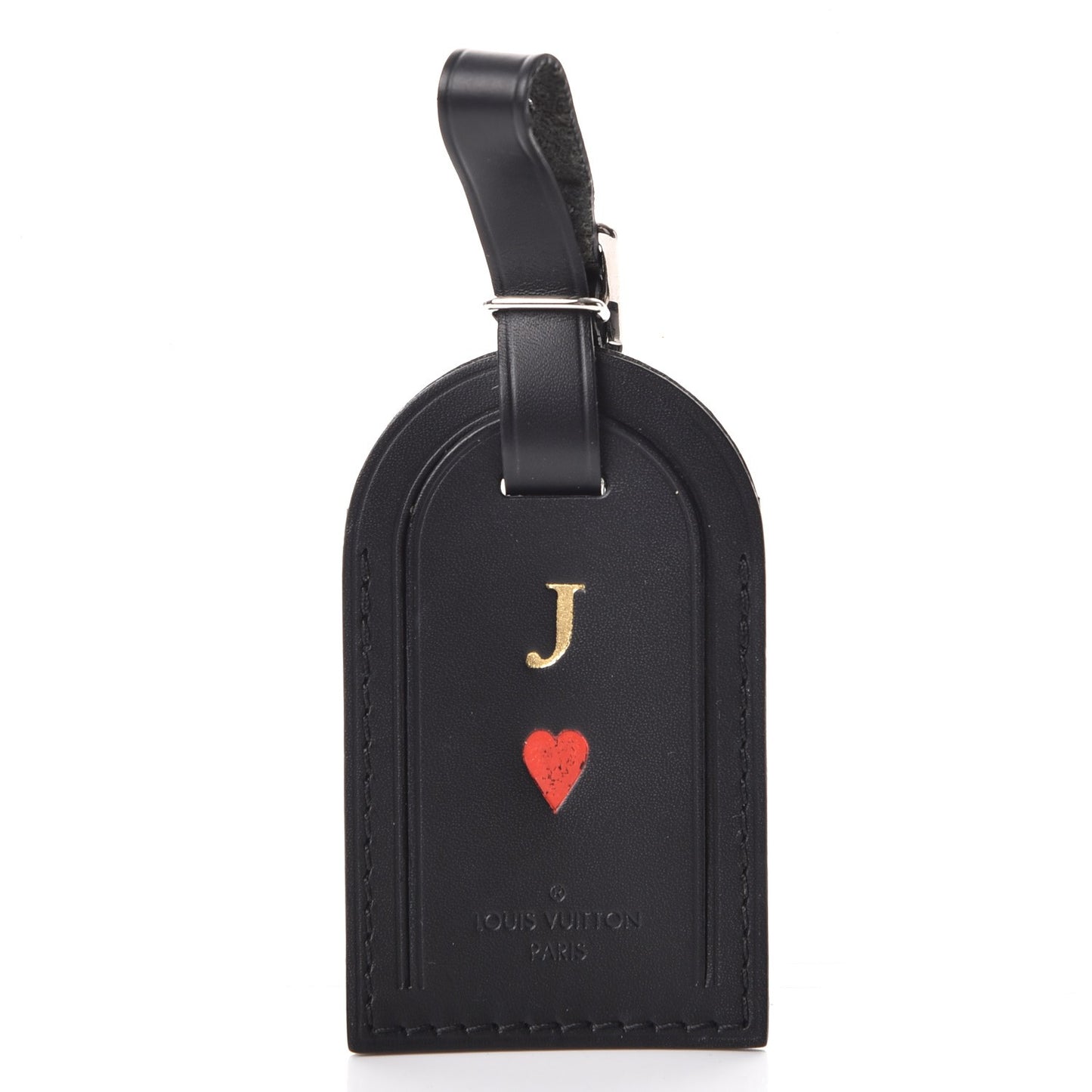 Calfskin Luggage Tag Black