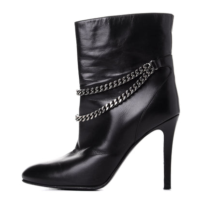 Saint Laurent Calfskin Debbie 100 Ankle Boots 36 Black 1 of 10