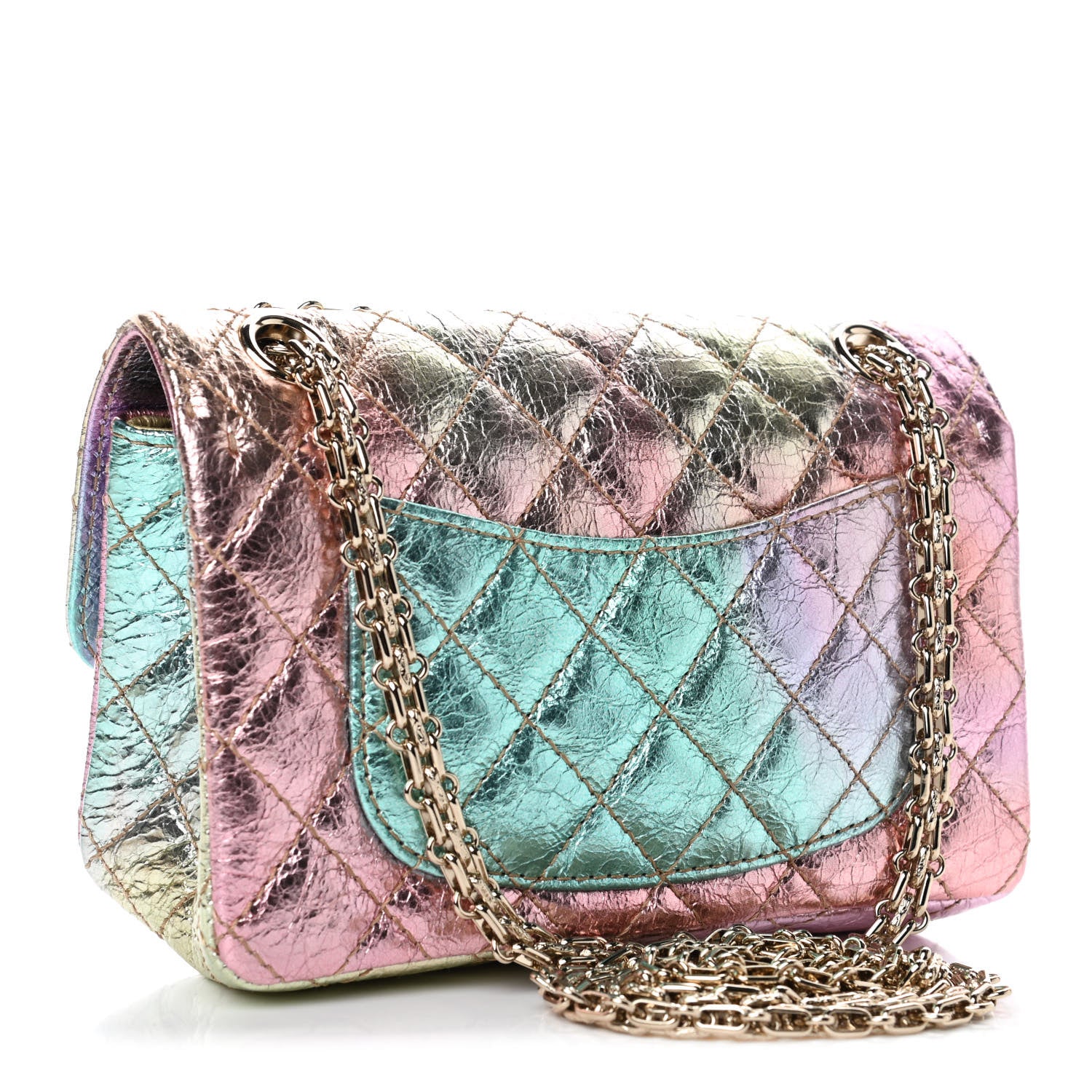 Chanel Metallic Goatskin Quilted Mini 2.55 Reissue Flap Multicolor 2 of 4