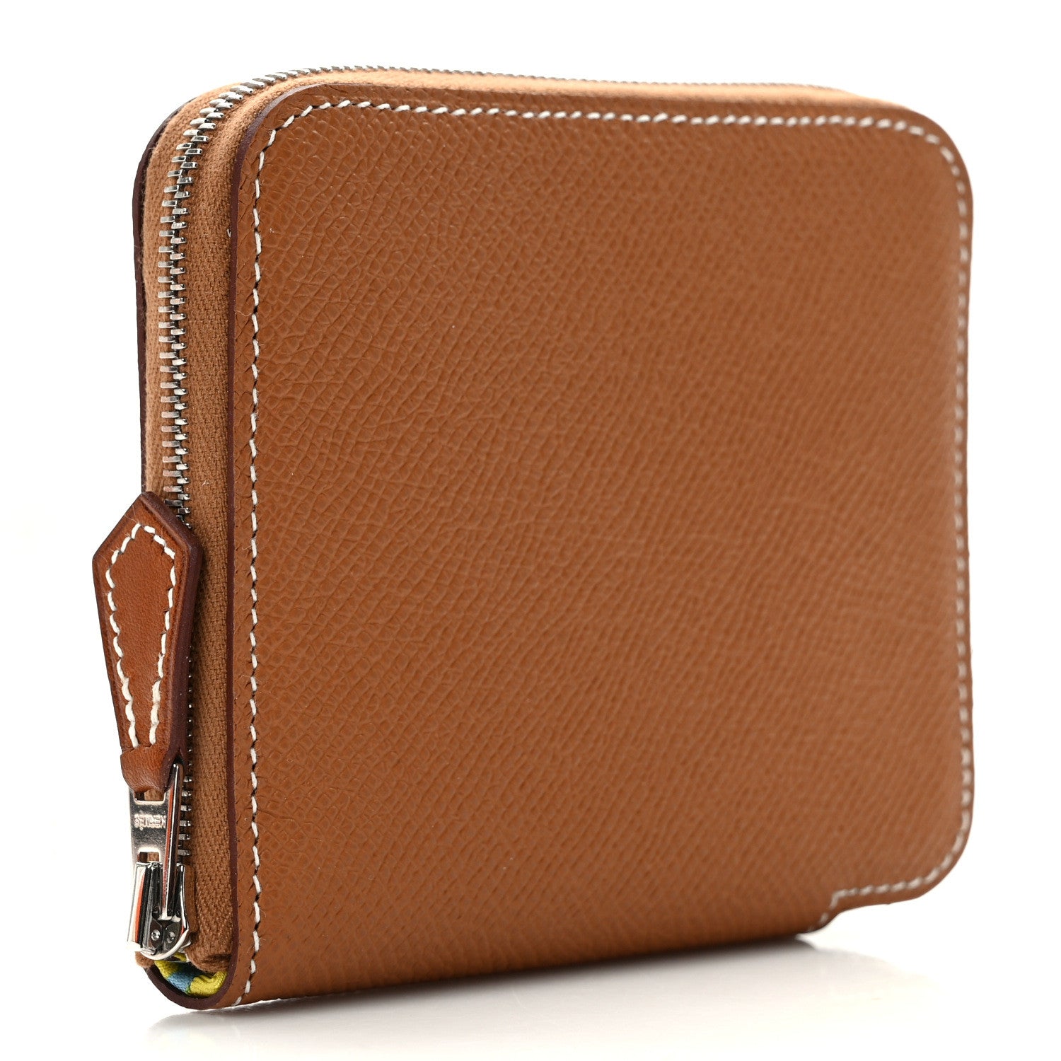 Hermes Evercolor Silk'In Compact Wallet Gold 3 of 7