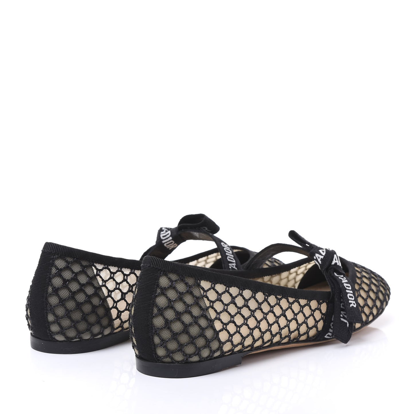 Resille Ribbon Miss J'Adior Ballet Flat 38 Black