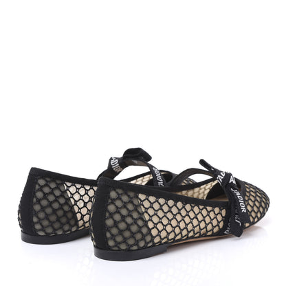 Christian Dior Resille Ribbon Miss J'Adior Ballet Flat 38 Black 4 of 8