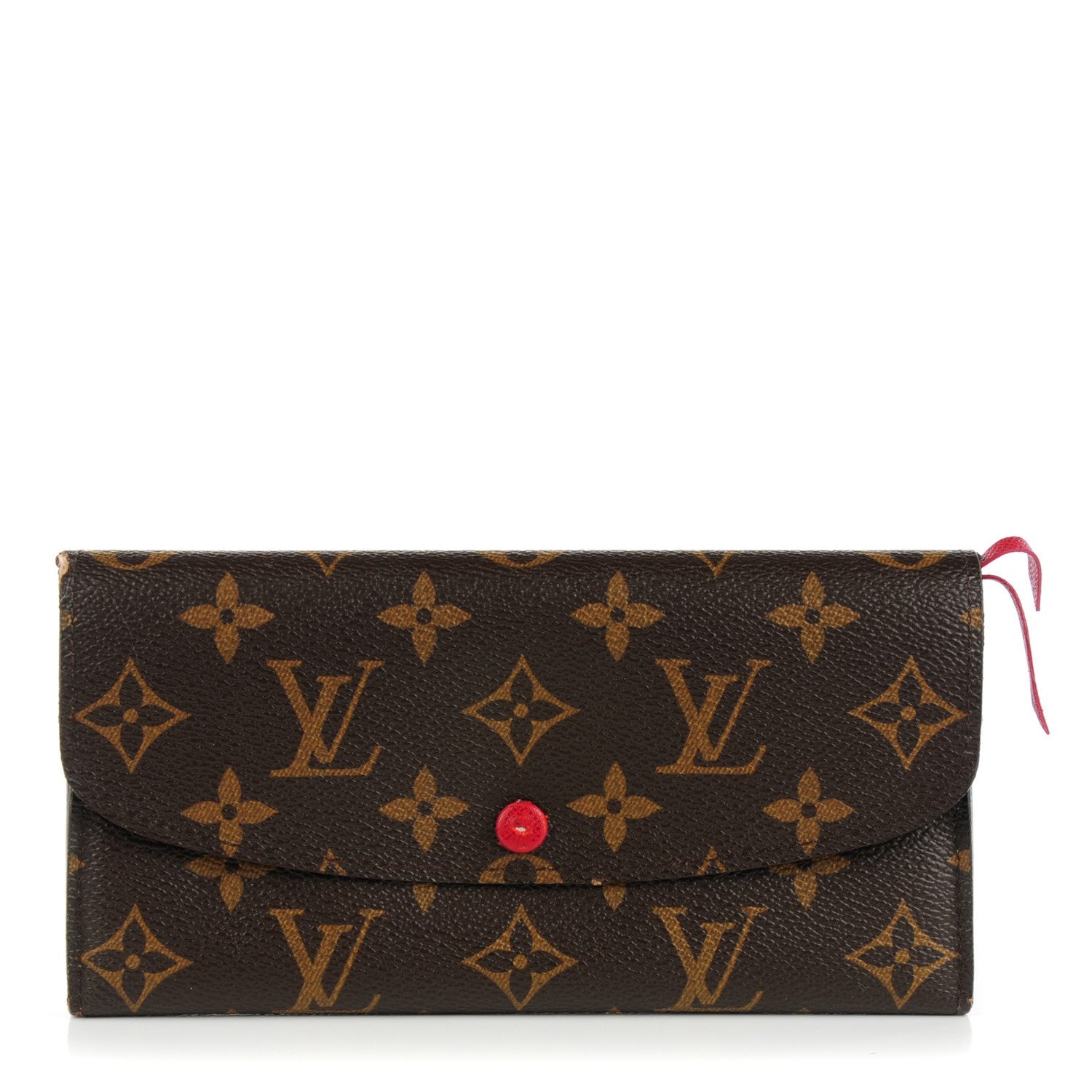 Louis Vuitton Monogram Emilie Wallet Red 1 of 9