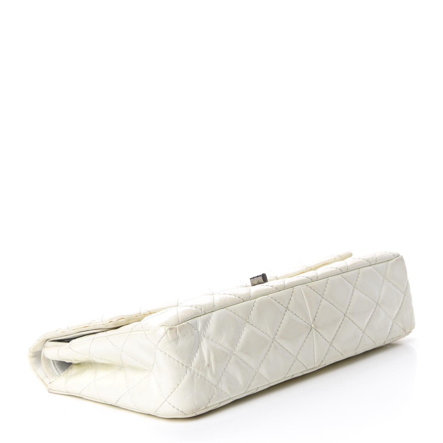 Chanel Distressed Patent Quilted 2.55 Reissue Flap 227 White 4 of 15
