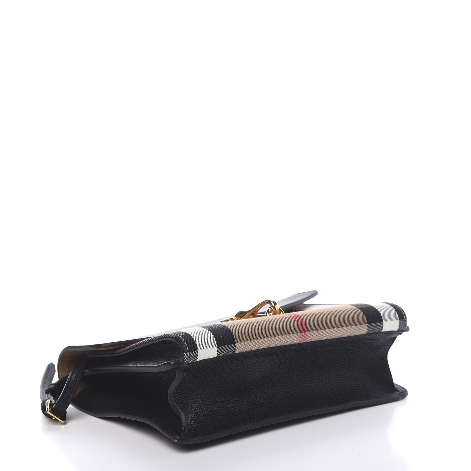 Burberry Derby Calfskin House Check Small Macken Crossbody Bag Black 3 of 11