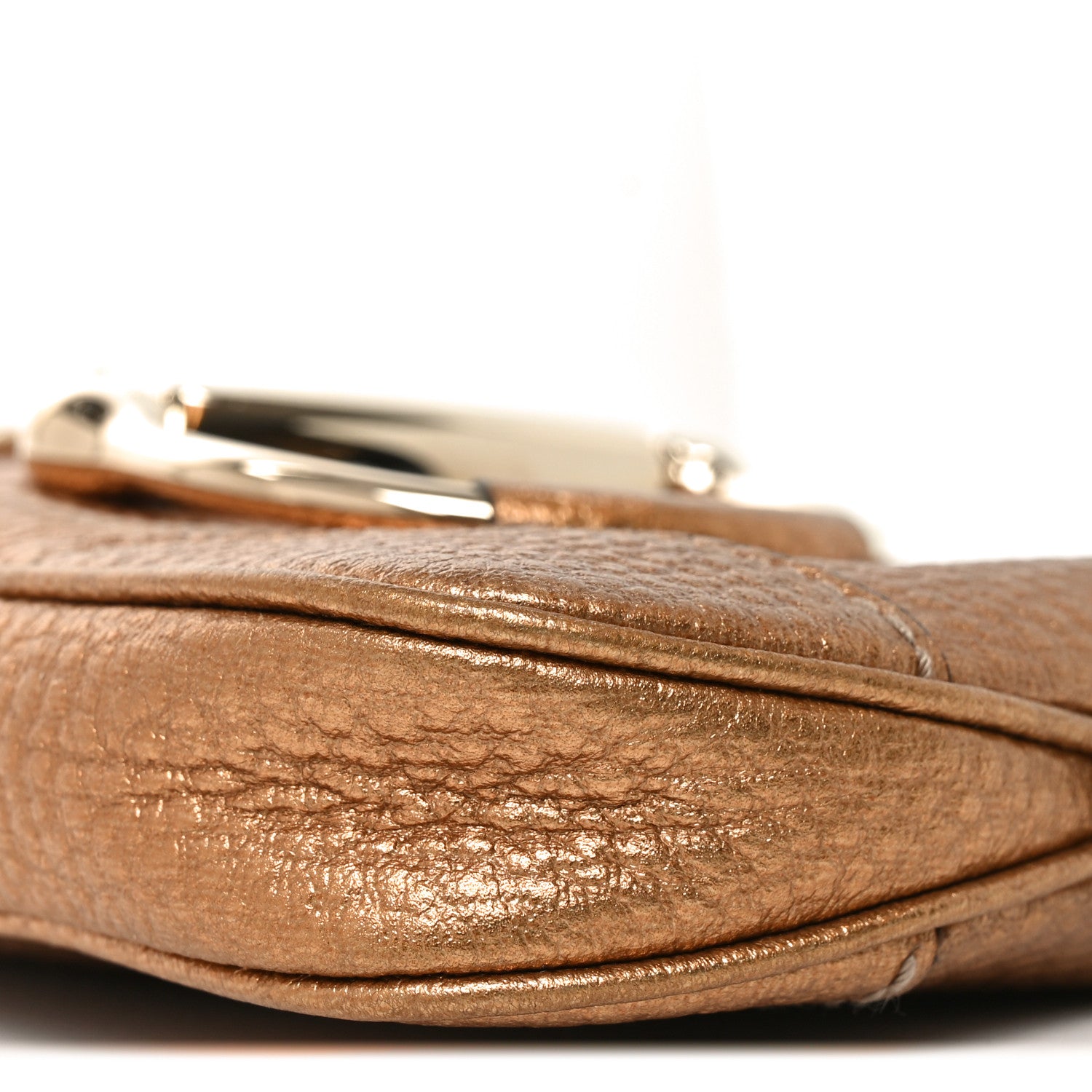 Gucci Metallic Calfskin Hasler Pochette Bronze 10 of 10