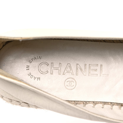 Chanel Lambskin CC Espadrilles 37 White 9 of 12