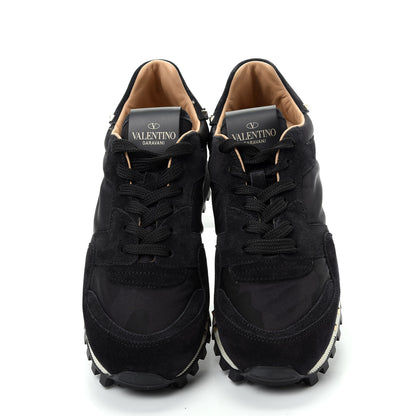 Valentino Garavani Suede Nylon Camouflage Womens Soul Rockstud Sneakers 36.5 Black 5 of 10