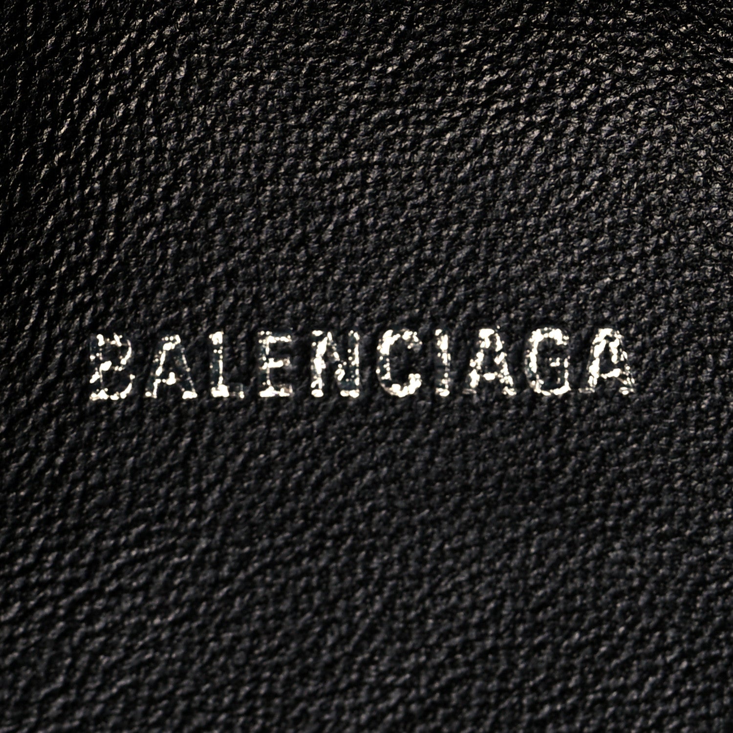 Balenciaga Sheepskin Shearling Contrasted Logo Large Zip Pouch Black 7 of 9