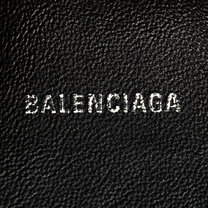 Balenciaga Sheepskin Shearling Contrasted Logo Large Zip Pouch Black 7 of 9
