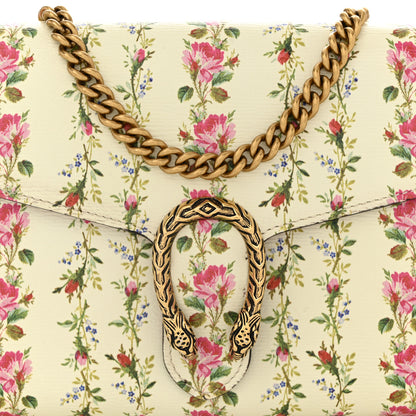 Gucci Calfskin Floral Print Mini Dionysus Chain Wallet Ivory Pink 8 of 10