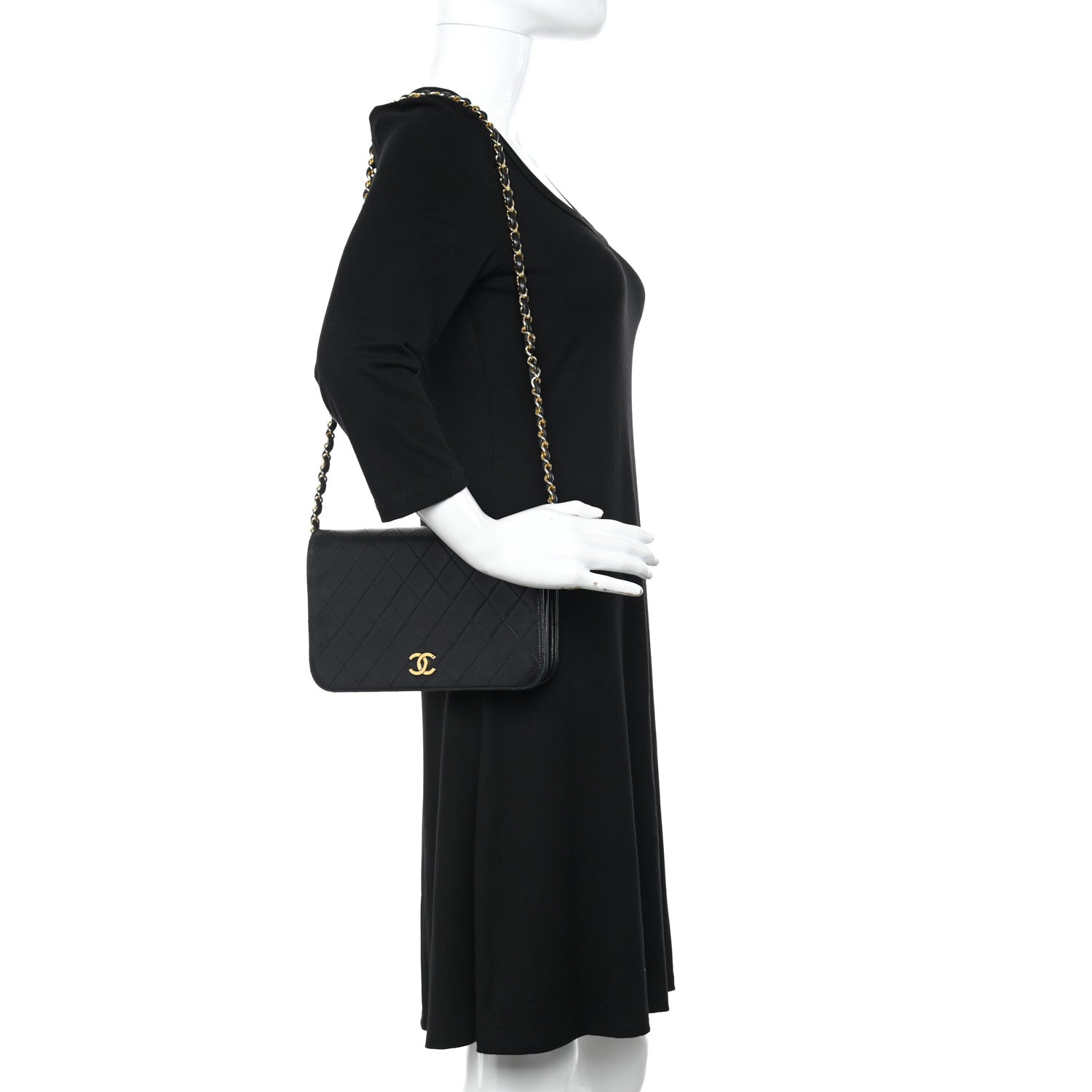 Chanel Lambskin Quilted Small Single Flap Black 2 of 11