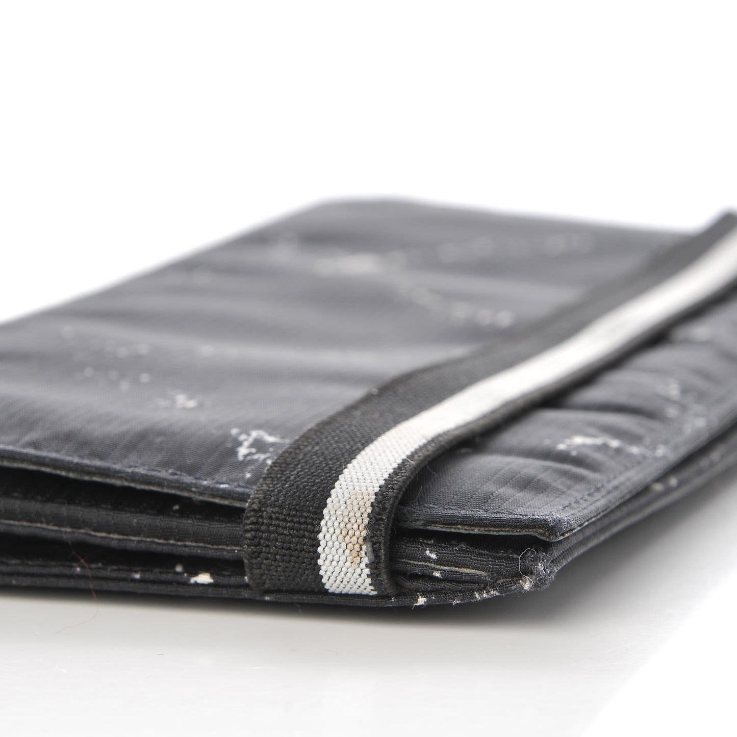 Nylon Travel Flap Wallet Black