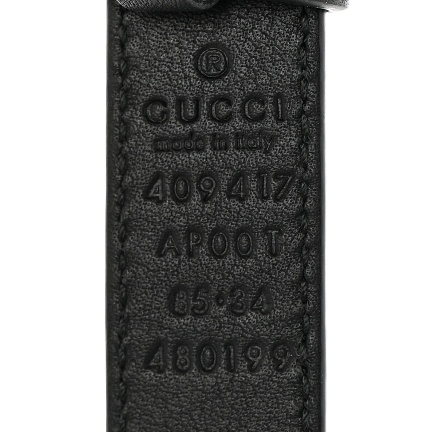 Calfskin Double G 20mm Belt 85 34 Black