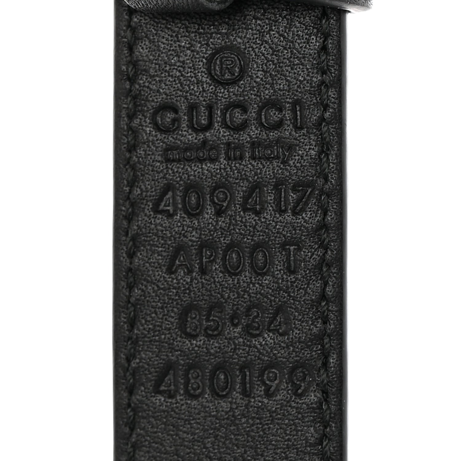 Gucci Calfskin Double G 20mm Belt 85 34 Black 5 of 6