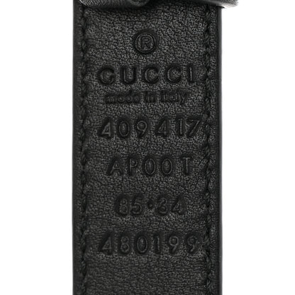 Gucci Calfskin Double G 20mm Belt 85 34 Black 5 of 6