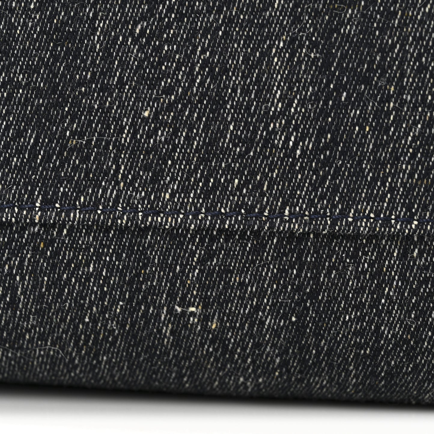 Denim Small Deauville Tote Dark Blue White